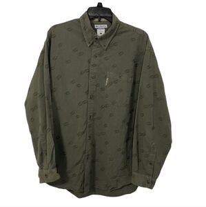 COLUMBIA Button Down w/ Deer Track Hoof Print! Size XL - EUC!
